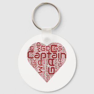 Netball-Positionen Herzdesign Schlüsselanhänger