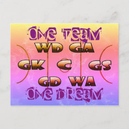 Netball-Positionen Inspirationsslogan Postkarte
