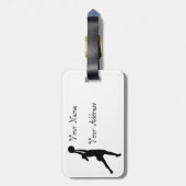 Netball-Positions-Herz-Entwurf Gepäckanhänger (Rückseite vertikal)