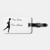 Netball-Positions-Herz-Entwurf Gepäckanhänger (Rückseite horizontal)