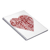 Netball-Positions-Herz-Entwurf Notizblock (Rechte Seite)