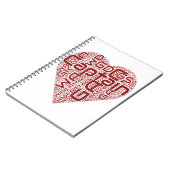 Netball-Positions-Herz-Entwurf Notizblock (Linke Seite)