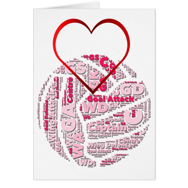 Netball-Positions-Herz und Ball-Entwurf (Vorne)