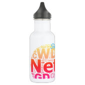 Netball-Positions-Typografie-Entwurf Edelstahlflasche (Links)