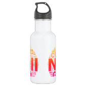 Netball-Positions-Typografie-Entwurf Edelstahlflasche (Rückseite)