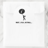 Netball Runder Aufkleber (Tasche)