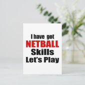 NETBALL SKILLS DESIGNS POSTKARTE (Stehend Vorderseite)
