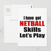 NETBALL SKILLS DESIGNS POSTKARTE (Vorne/Hinten)