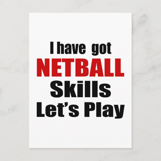 NETBALL SKILLS DESIGNS POSTKARTE (Vorderseite)