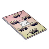 Netball-Spieler bringt personalisiertes in Notizblock (Rechte Seite)