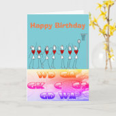 Netball-Spieler hielten sich glücklich über Geburt Karte (Gelbe Blume)