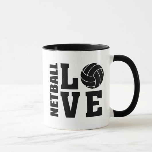 Netball-Spieler I-Liebe Netball-Tasse Tasse (Rechts)