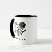 Netball-Spieler I-Liebe Netball-Tasse Tasse (Vorderseite Links)