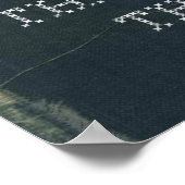 Netball-Spieler mit Zielen erfolgreich im Denim Poster (Ecke)