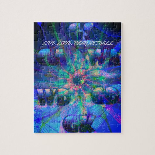 Netball-Spieler-Positionen und Bild-Zitat Puzzle (Vertikal)