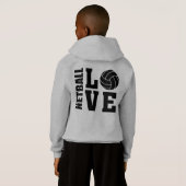 Netball-Spieler Ultimate I Liebe Netball Hoodie (Schwarz voll)