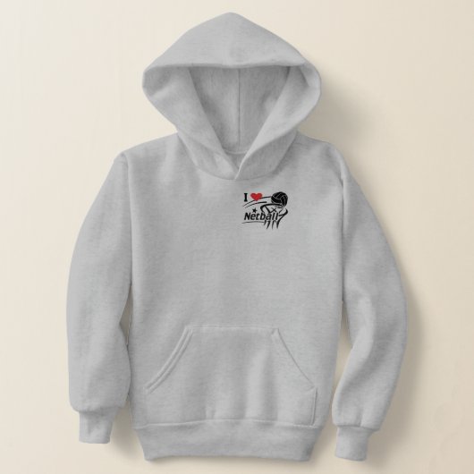 Netball-Spieler Ultimate I Liebe Netball Hoodie (Ablage )