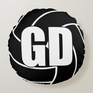 Netball-Spieler - Verteidigung der Ziele - GD Rundes Kissen