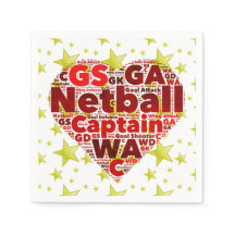 Netball Themed Party Paper Napkin