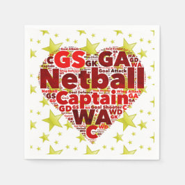 Netball Themed Party Paper Napkin Serviette
