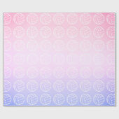 Netball-themenorientierter Ball-Entwurf Geschenkpapier (Flach)