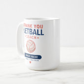 Netball-Trainer-Team-Dankeschön-Geschenk Vielen Da Kaffeetasse (Vorderseite Links)