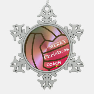 Netball-Weihnachten Schneeflocken Zinn-Ornament