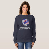 Netball-Weiß-Flügelverteidiger Sweatshirt (Vorne ganz)