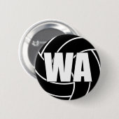 Netball Wing Attack WA Button (Vorne & Hinten)
