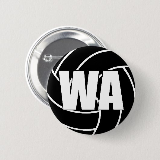 Netball Wing Attack WA Button (Vorne & Hinten)