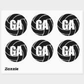 Netball-Zielanschlag, GA, Netball-Team-Sticker Runder Aufkleber (Blatt)