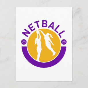 Netballspieler, der den Schuss blockiert Postkarte
