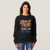 Netballspieler Netballtrainer Mit Netball Sweatshirt (Vorne ganz)