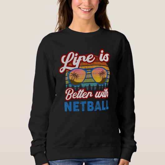 Netballspieler Netballtrainer Mit Netball Sweatshirt (Vorderseite)