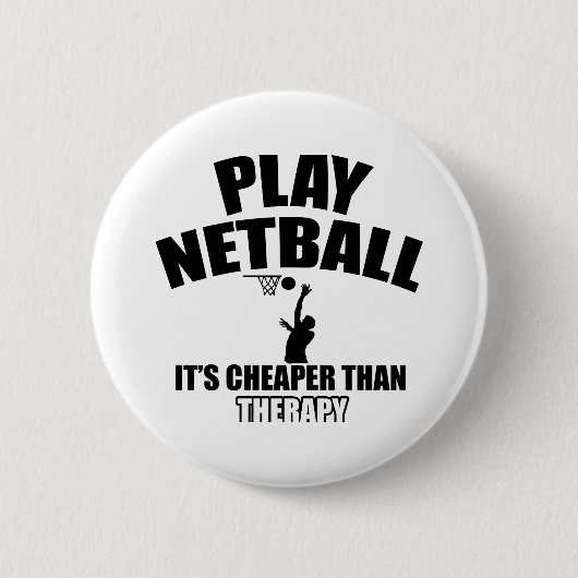 Netballspielerentwürfe Button (Vorderseite)