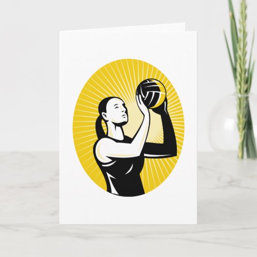 Netballspielerzieltrieb-Schießenball Karte (Vorderseite)