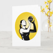 Netballspielerzieltrieb-Schießenball Karte (Gelbe Blume)