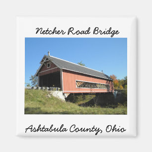 Netcher Rd überdachte Brücke Ashtabula County Oh Magnet