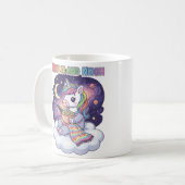 Netflix und Neigh Unicorn Cartoon Kaffeetasse (Vorderseite Links)