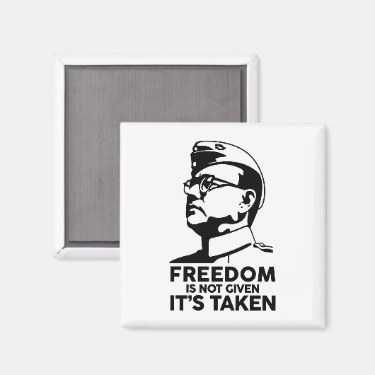 Nethaji Subash Chandra Bose Zitat Indischer Führer Magnet (Vorderseite/Rückseite)