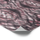 Nether Red Abstract Watercolor Art Poster (Ecke)