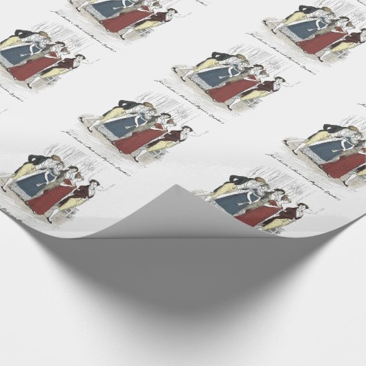 Netherfield Party Ankunft - Pride & Prejudice Geschenkpapier (Ecke)