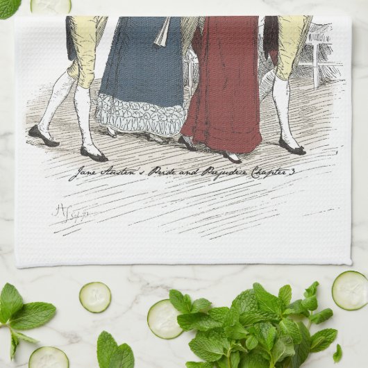 Netherfield Party Ankunft - Pride & Prejudice Geschirrtuch (Gefaltet)