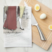 Netherfield Party Ankunft - Pride & Prejudice Geschirrtuch (Viertel Falte)