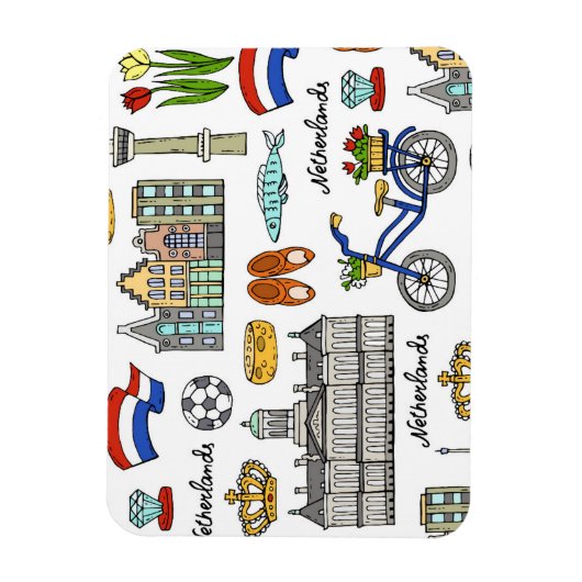 Netherland-Doodle-Muster Magnet (Vertikal)