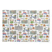 Netherland Gekritzel-Muster Kissenbezug (Rückseite-Links)