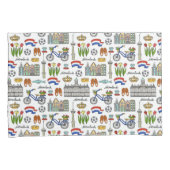 Netherland Gekritzel-Muster Kissenbezug (Vorderseite-Rechts)