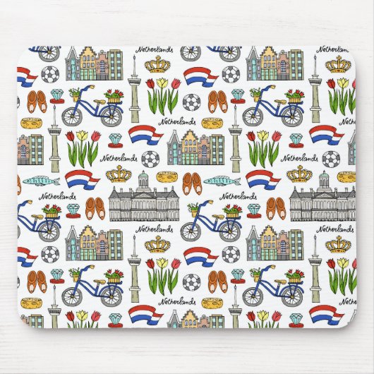 Netherland Gekritzel-Muster Mousepad (Vorne)