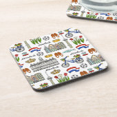 Netherland Gekritzel-Muster Untersetzer (Linke Seite)