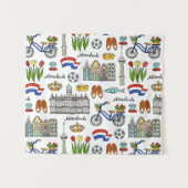 Netherland Gekritzel-Muster Wandteppich (Vorderseite (Horizontal))